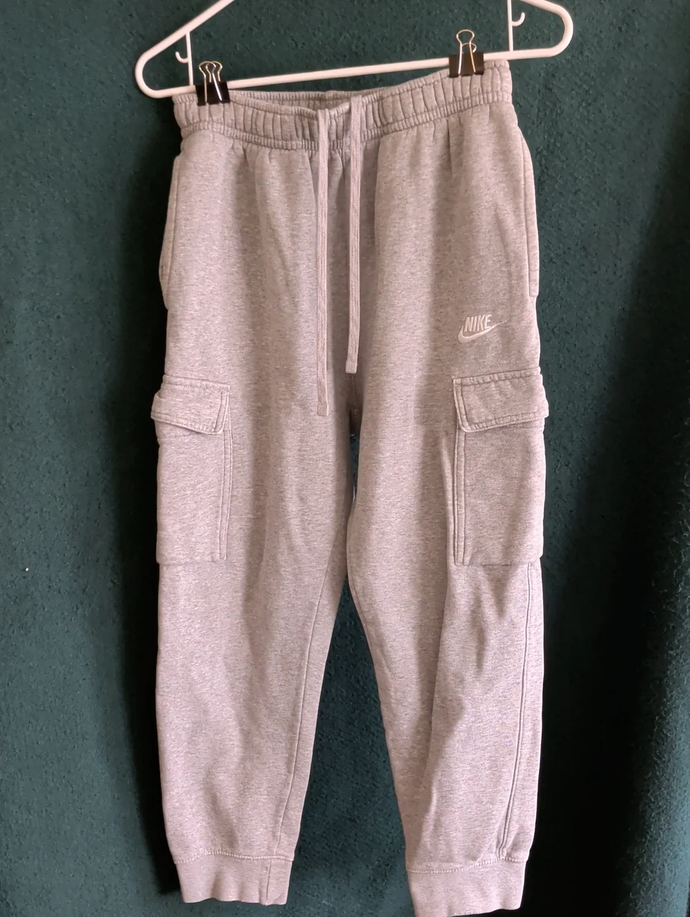 Nike Light Gray Kids Cargo Joggers
